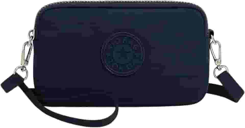 Bolsa Carteira Tiracolo Impermeável com 2 Alças – Transversal e de Mão, Compacta, com 3 areas e Compartimentos, Ideal para Celular, Carteira, Passeios e Viagens