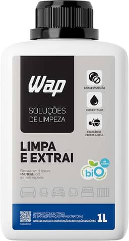 WAP Detergente Limpador para Extratoras Concentrado WAP LIMPA E EXTRAI 1 LITRO com Fragrância e sem Espuma