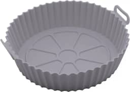 LYOR - Forma Redonda de Silicone para Air Fryer Cinza 19cm x 6,5cm