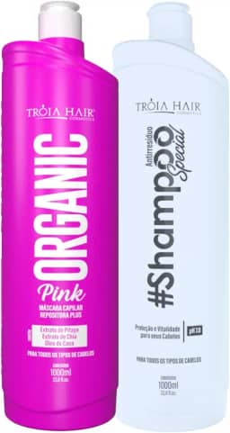 Kit Semi Definitiva Organic (Lisorganic) Pink 2L - Troia Hair Cosméticos