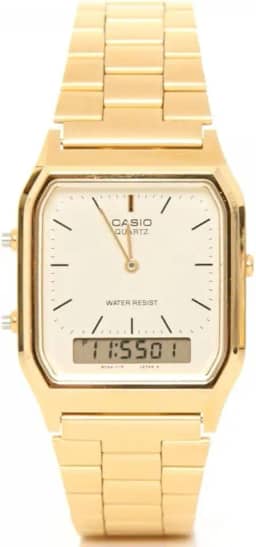 Relógio Feminino Anadigi Casio Vintage AQ-230GA-9DMQ - Dourado