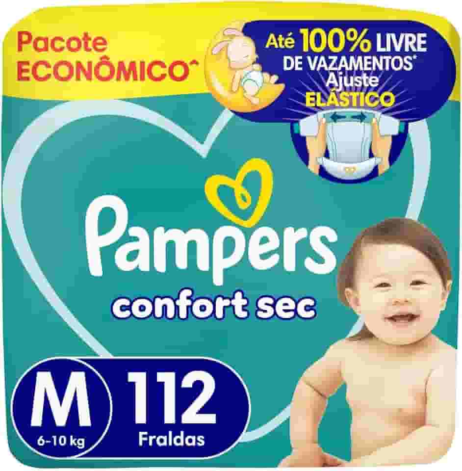 Fralda Pampers Confort Sec Tamanho M 112 Fraldas Descartáveis
