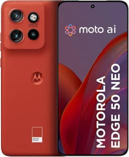Smartphone Motorola Edge 50 Neo 5G - 256GB 16GB (8GB RAM+8GB Ram Boost) 50MP Sony Camera Moto AI Ultrarresistencia militar - Poinciana Vegan Leather