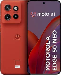 Smartphone Motorola Edge 50 Neo 5G - 256GB 16GB (8GB RAM+8GB Ram Boost) 50MP Sony Camera Moto AI Ultrarresistencia militar - Poinciana Vegan Leather
