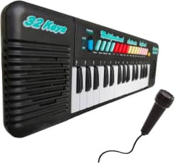 Teclado Musical Infantil Piano Eletrônico Com Microfone Pilhas