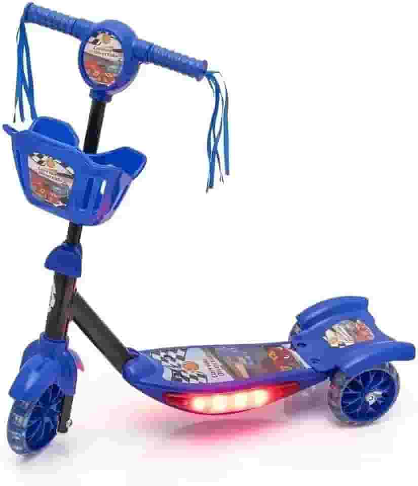 Patinete com Cesta Luz e Som Azul, DM Radical