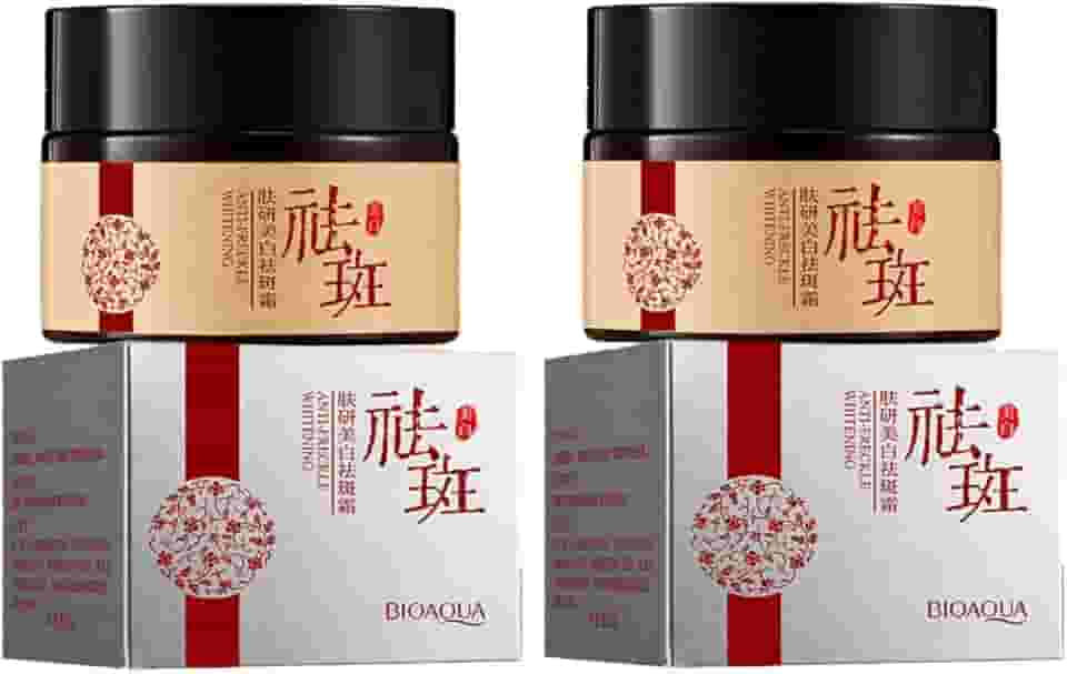 Juelreou 2 unidades de creme clareador poderoso para sardas, 30 g, ingrediente natural, creme facial para plantas, remover sardas e manchas escuras