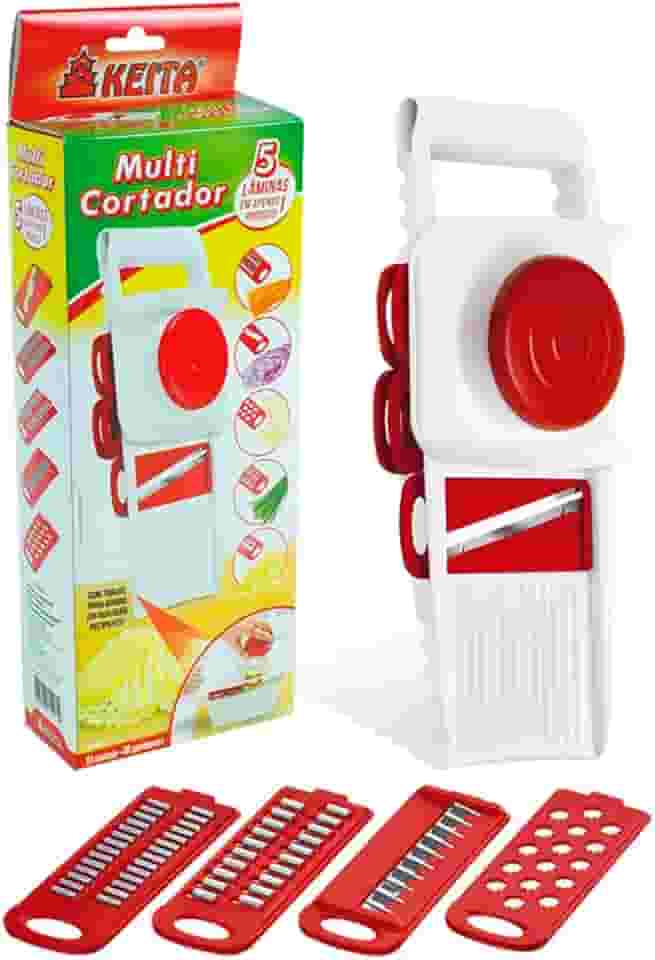 Multi Cortador 5 Em 1 Mandolin Keita Fatiador Ralador Picador De Legumes Queijos 5 Lâminas
