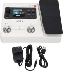 VEDO DK IE-550 Processador de Efeitos Multi para Guitarra e Baixo com Pedal de Expressão e Controle via APP, 70 Efeitos, Tela Colorida de 1.77", Simulador IR, Máquina de Bateria, Looper e Entrada AUX