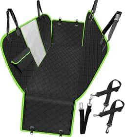 Capa Protetora Carro Pet Impermeável, Antiderrapante, Resistente ao Desgaste, Grande Capacidade 4 em 1 capa de Banco Traseiro de Carro para Cachorro Cachorro Verde