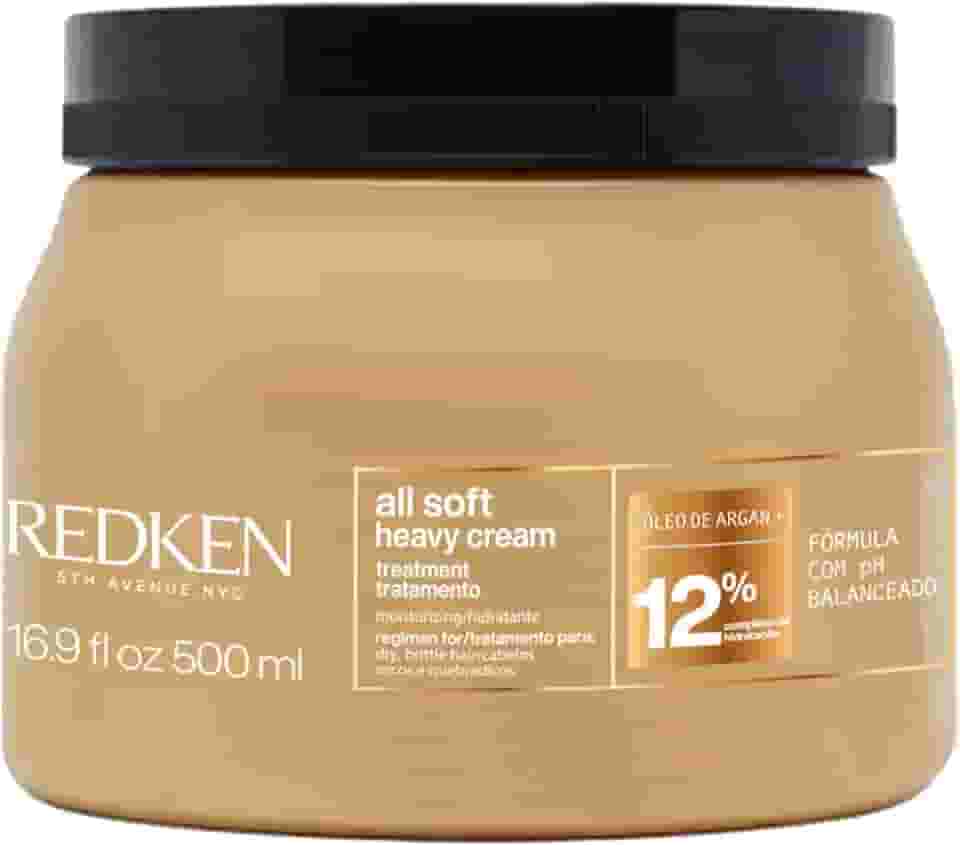 Redken Máscara de Tratamento All Soft Heavy Cream |Tratamento Anti-frizz Para Cabelos Secos e Opacos | Promove Hidratação Profunda | Com Óleo de Argan