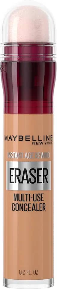 Maybelline NY Instant Age Rewind Corretivo Líquido, Multiuso que Corrige Olheiras e Linhas Finas, Contorna e Ilumina, Alta Cobertura e Fórmula Vegana, Cor 130 Medium, 6ml