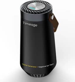 Gerador de ozônio para carro, eliminador de odores 2 em 1 e ionizador de ar para remover cheiro de fumaça, odor de animais de estimação, ácaros, PM2.5, alérgenos, purificador de ar portátil