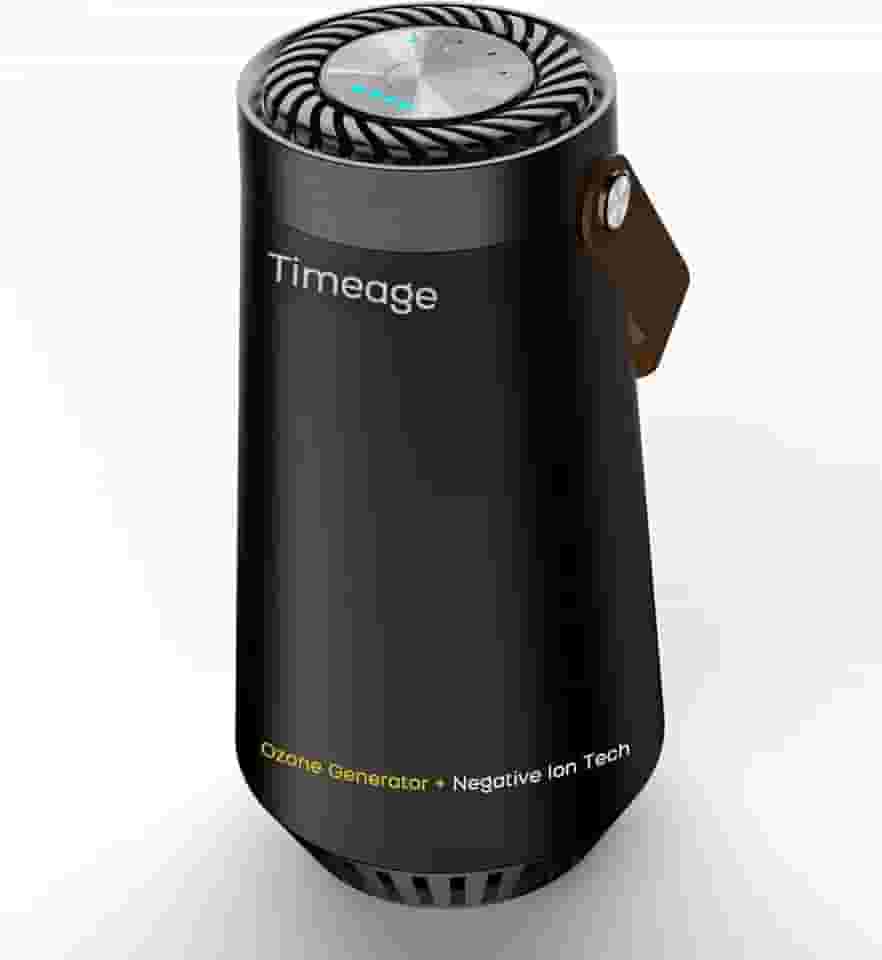 Gerador de ozônio para carro, eliminador de odores 2 em 1 e ionizador de ar para remover cheiro de fumaça, odor de animais de estimação, ácaros, PM2.5, alérgenos, purificador de ar portátil