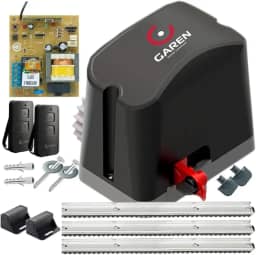 Kit Motor Portão Deslizante De Correr Completo 2 Controles 3,5M Cremalheira (220, Volts)