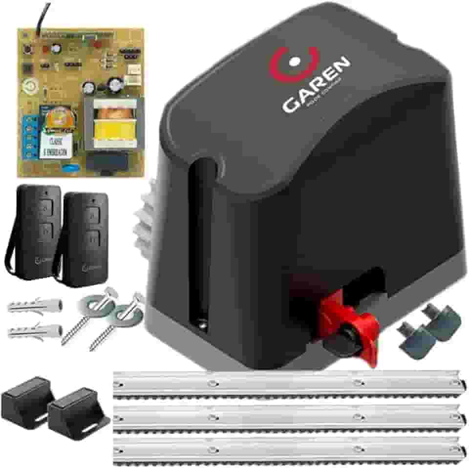 Kit Motor Portão Deslizante De Correr Completo 2 Controles 3,5M Cremalheira (220, Volts)