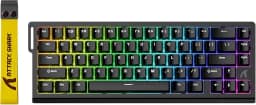 ATTACK SHARK X68HE Teclado mecânico para jogos Rapid Trigger 60% com fio TKL com atuação ajustável, interruptor magnético de efeito Hall,taxa de pesquisa de 8 KHz,RGB,montagem superior,PC Mac(Preto)
