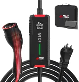 Carregador para Carro Elétrico Portátil, 3,5KW 16A 85-264V Type 2, Cabo de 5M,Carregador EV Tipo 2 para Carros Elétricos e Híbridos,Uso interno/externo,IEC62196-2 (3.5KW-16A-13A-10A-8A-6A)