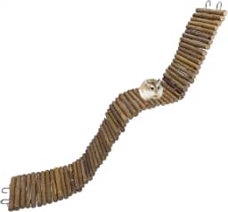 Rat Bendy Pontes suspensas longas para hamster escada de escalada flexível para hamster ponte de madeira para animais pequenos, roedores, ratos, hamster (1 peça)