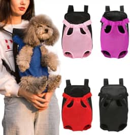 Canguru Mochila para Transporte de Pets – Alças Ajustáveis e Tecido Respirável, Uso Frontal ou Costas para Cães e Gatos com Conforto e Segurança