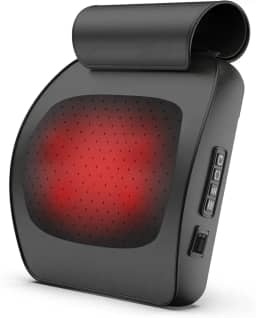 iKristin Massageador de costas, costas e pescoço com calor, massageador de tecido profundo Shiatsu, travesseiro de massagem elétrica para costas, ombros, pernas, pés, alívio muscular corporal