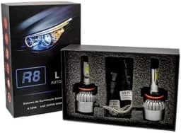 Kit Lâmpada Super LED R8 HEADLIGHT H7 Branca 6500K 3000 Lumens JR8 - JH0R8H7