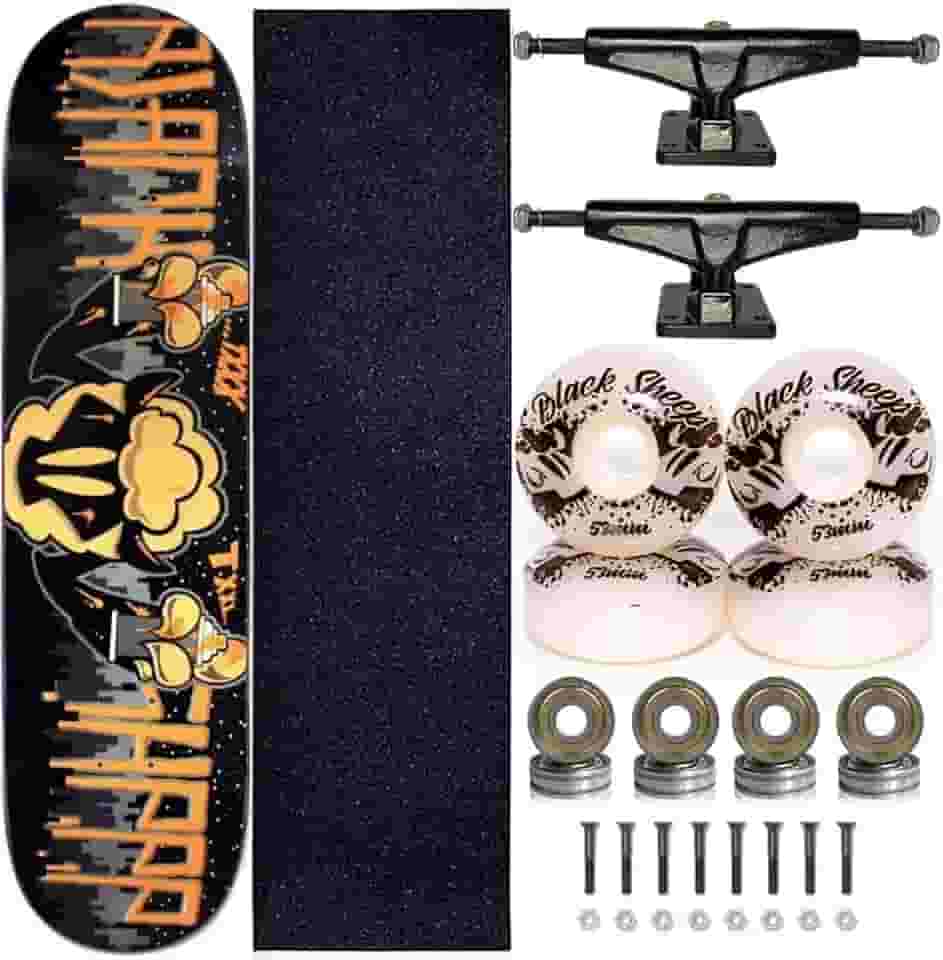 Black Sheep, Skate Completo Shape Marfim Black Sheep 8.0 Graff Sheeps