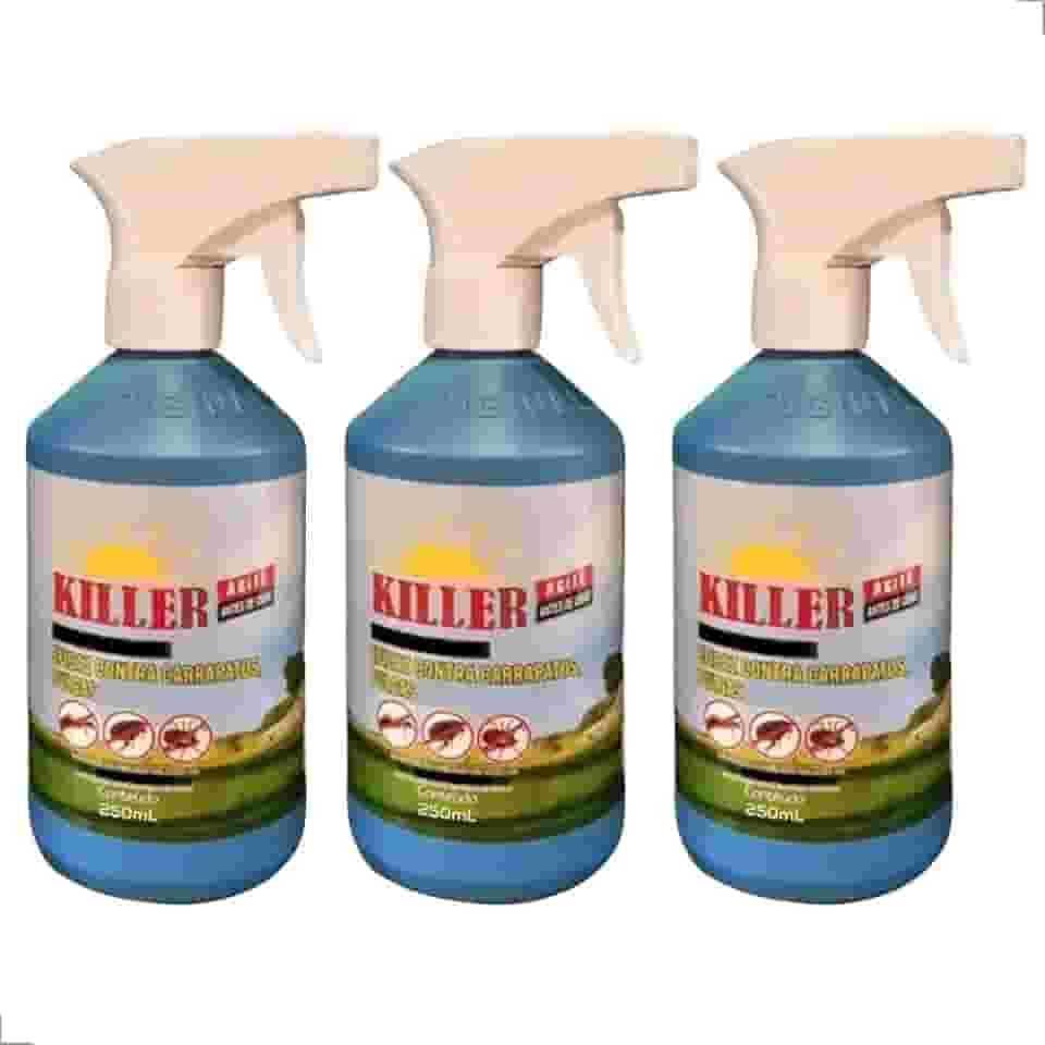 Kit 03 Spray de Pulgas e Carrapatos Para Pulgas, Carrapatos e Sarna - Aplicação para cães, gatos e Ambientes 250 ml