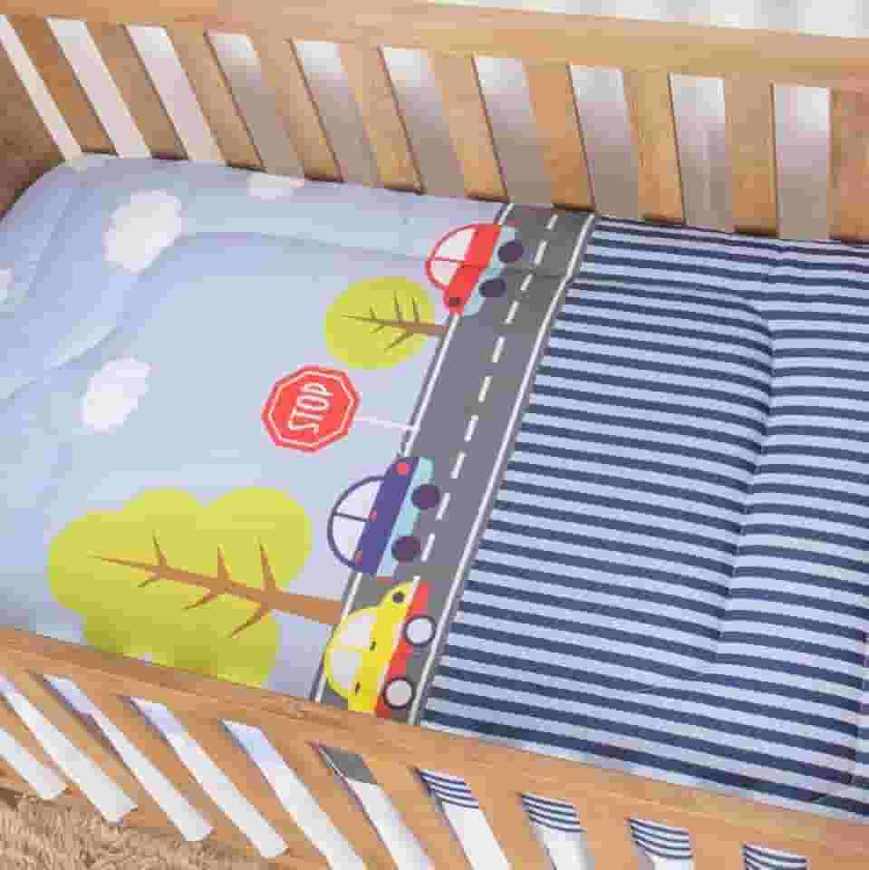 Edredom Bebê Personagens Dupla Face Menino/Menina (Carros)