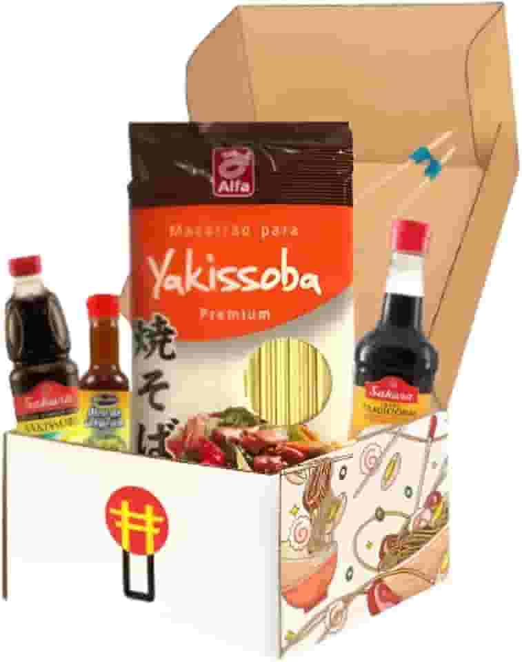 Kit Oriental Preparo Yakissoba - Molho, Óleo, Macarrão, Shoyu