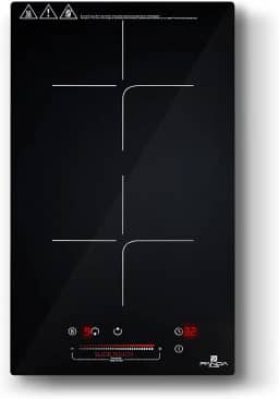 Cooktop Indução 2 Bocas PandaPlus 3500W Preto Turbo 220V Embutir Bancada Vitrocerâmico Touch Trava Segurança