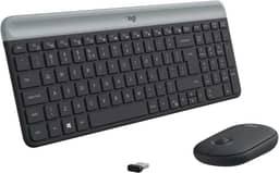 Combo Teclado e Mouse sem fio Logitech MK470 com Design Slim, Digitação e Clique Silencioso, Mouse Ambidestro, Conexão USB e Pilhas Inclusas - Grafite