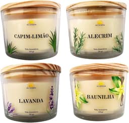 Kit 4 Velas Aromáticas Relax & Energia Naturais Aromas da Natureza