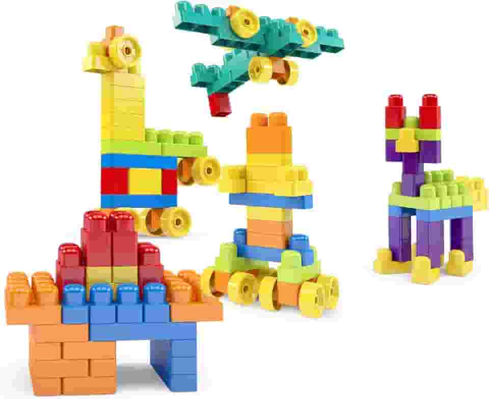 Blocos de Montar Infantil Educativo 100 Peças Blocolândia Dismat