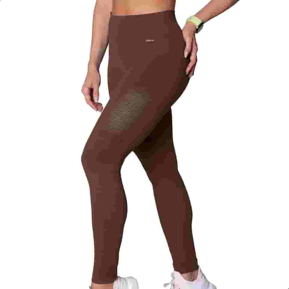 Legging Academia Poliamida Cintura Alta Microfuros Sem Costura Fitness Selene