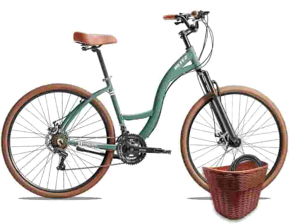 Kit Bicicleta BLITZ Aro 29 Comodo Urbana Full SH 21v Freio á Disco + Cestinha e cadeado