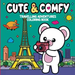 Cute & Comfy Coloring Book for Adults - Bold Easy - Livro de Colorir Adulto