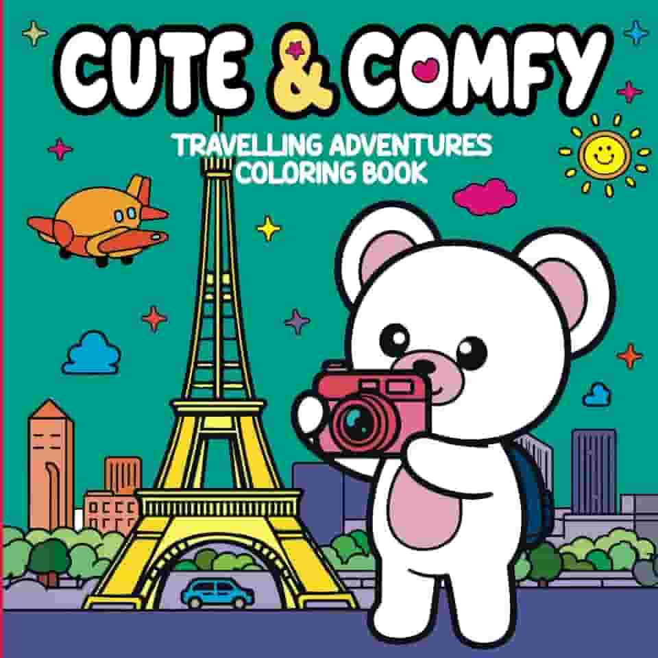 Cute & Comfy Coloring Book for Adults - Bold Easy - Livro de Colorir Adulto