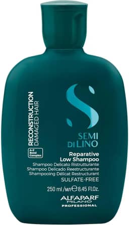 Alfaparf Milano Semi Di Lino Reconstruction Shampoo Reparador para Cabelos Danificados - Sem Sulfato, SLS, Parabenos e Parafina - Seguro para Cabelos Coloridos - Qualidade Profissional de Salão 250ml
