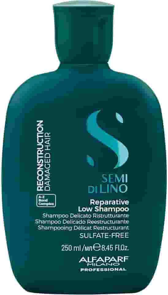 Alfaparf Milano Semi Di Lino Reconstruction Shampoo Reparador para Cabelos Danificados - Sem Sulfato, SLS, Parabenos e Parafina - Seguro para Cabelos Coloridos - Qualidade Profissional de Salão 250ml