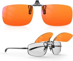 Goiteia Óculos Bloqueadores De Luz Azul Laranja, Clipe Para Enxaqueca, Óculos Para Jogos, Tensão Ocular/Sensível À Luz, Ajuda A Dormir