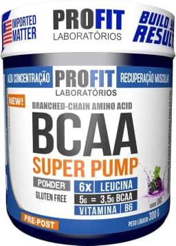 Profit Bcaa 6: 1: 1 Super Pump - Pote 300G - Uva