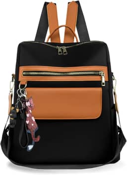 Mochila Feminina Impermeável Antifurto Universitária - Bolsa Grande com 6 Bolsos, Alça Ajustável e Design Moderno, Ideal para Trabalho, Faculdade e Viagens