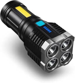 Lanterna 4 Núcleos Tática Recarregável Usb Potente Led Carro pesca luminária