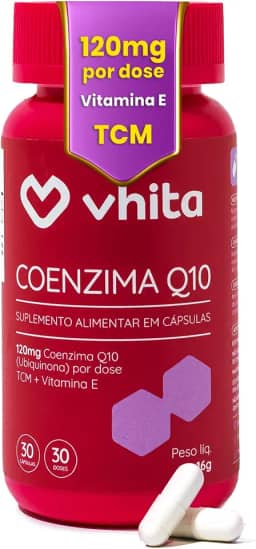 Coenzima Q10 120mg com Vitamina E e TCM 30 Cápsulas - Vhita