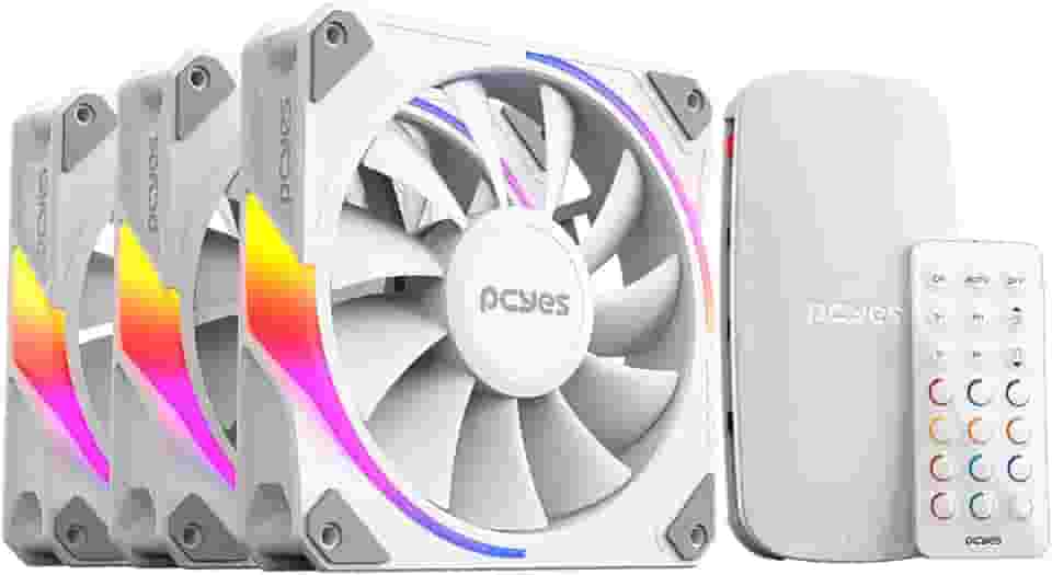 KIT COOLER FAN + CONTROLADORA PARA GABINETE 3UN SANGUE FRIO 3 ARGB WHITE GHOST 120MM PCYES - K3ARGBSF3WGBR