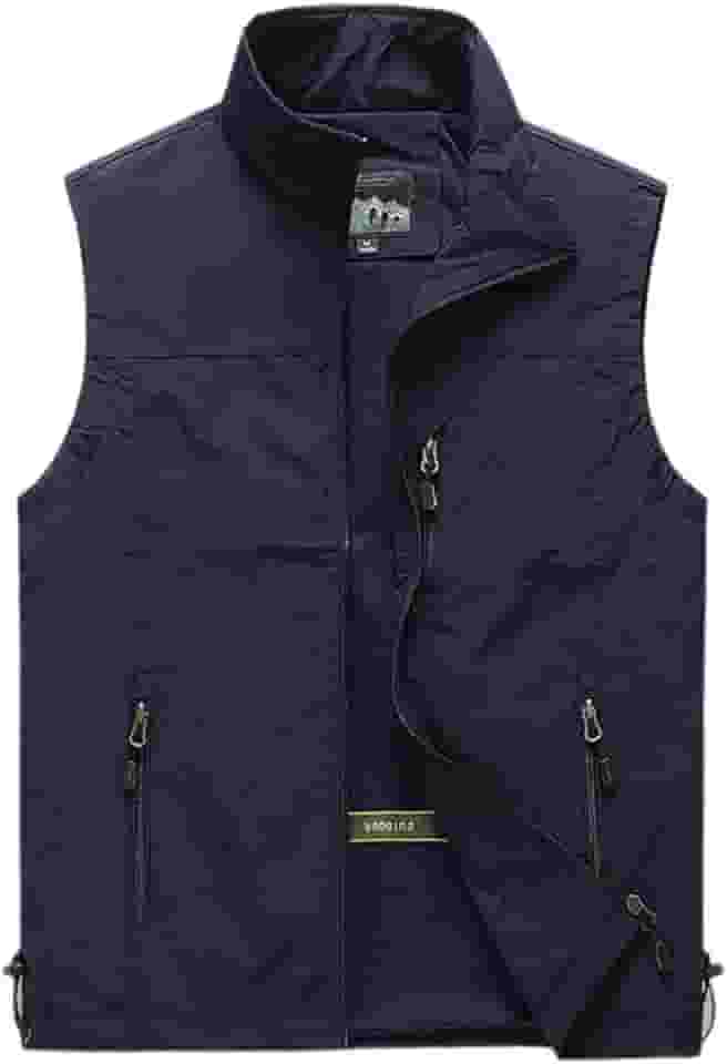 Colete masculino de trabalho, safári, pesca, forrado com lã, para uso ao ar livre, sem mangas