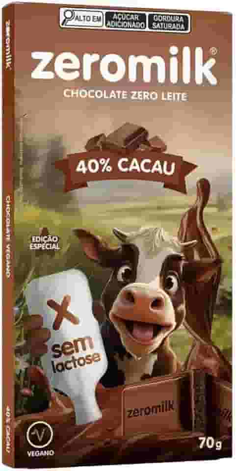 Chocolate sem Lactose 40% Cacau 80g- Zeromilk