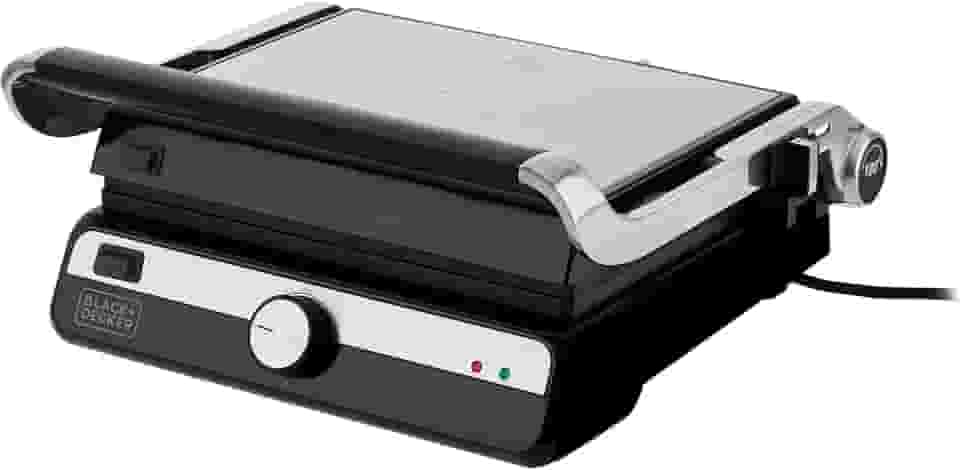 BLACK+DECKER Grill Elétrico 180 Graus, 2 Bandejas Coletoras de Gordura, G1500G, 110V