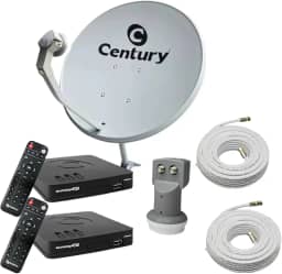 Kit Antena - Receptor Digital Midiabox Lnbf Duplo Cabo 110v/220v